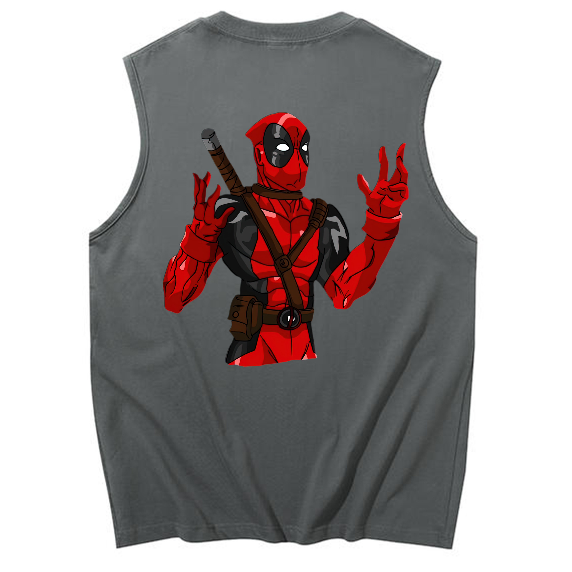 （画像用） Deadpool デッドプール コットン100％タンクトップ（背面プリント）
